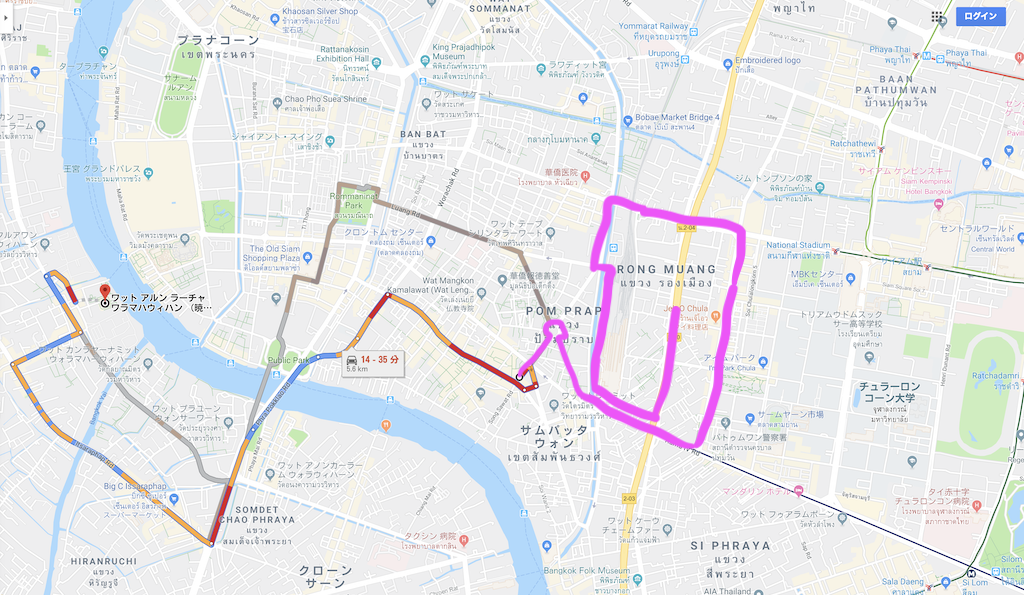 バンコクの地図